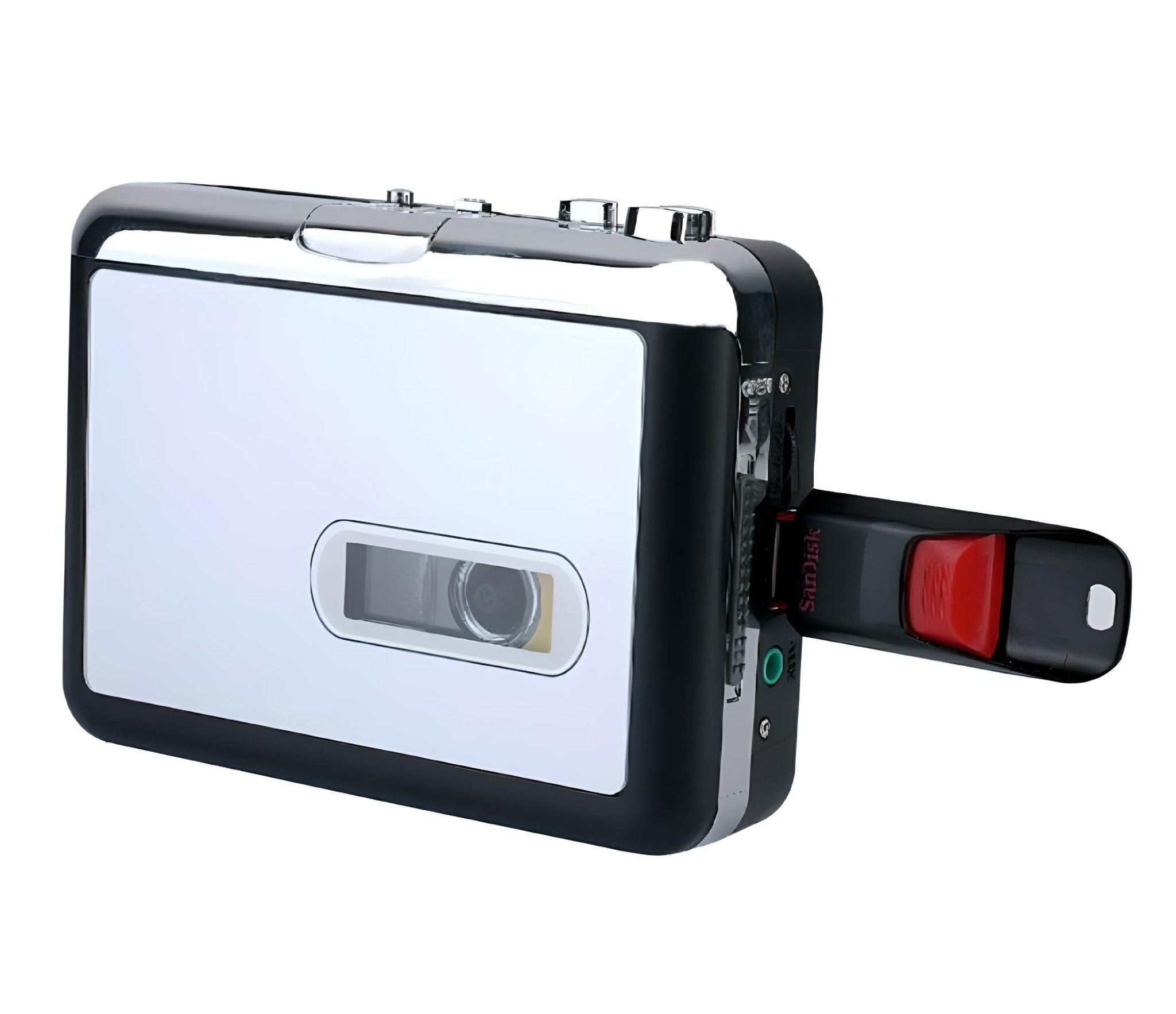 Cassette naar MP3 Converter met USB | Draagbare Tape Digitaliseren Speler Auto-Reverse Muziek Opname | Sansoti