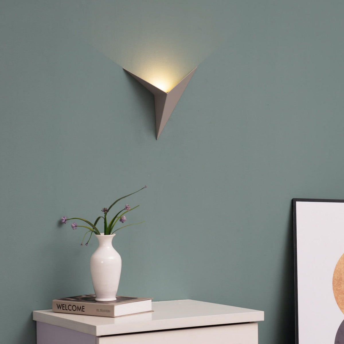 Geometrische Wandlamp Driehoek LED Dimbaar Nordic Design Zwart Wit Goud Verlichting Woonkamer Slaapkamer | Sansoti