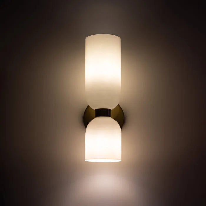Wandleuchte Doppelglas Eisen Moderne Wandbeleuchtung Flur Schlafzimmer Wohnzimmer E12 | Restfield