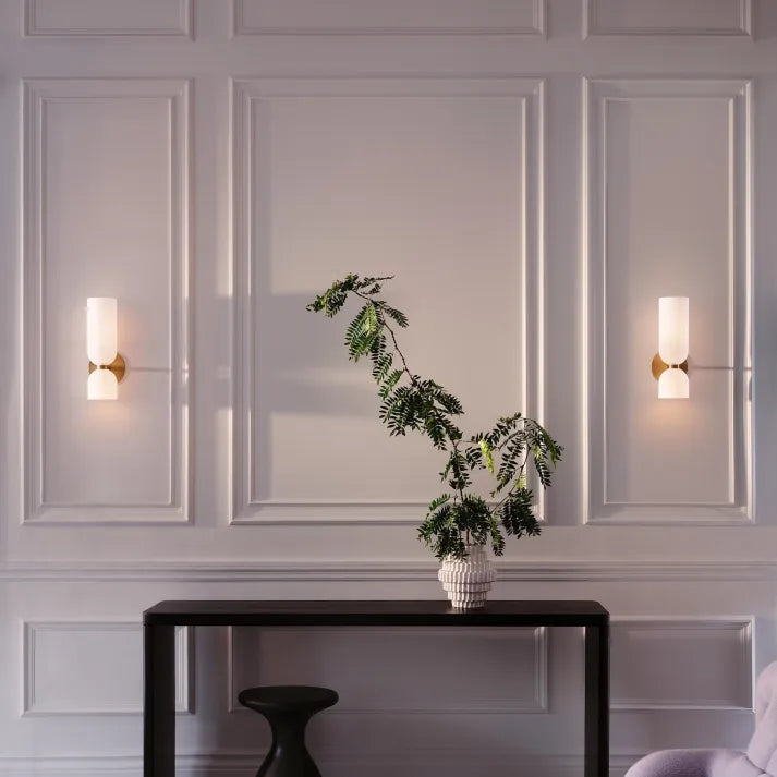 Wandleuchte Doppelglas Eisen Moderne Wandbeleuchtung Flur Schlafzimmer Wohnzimmer E12 | Restfield