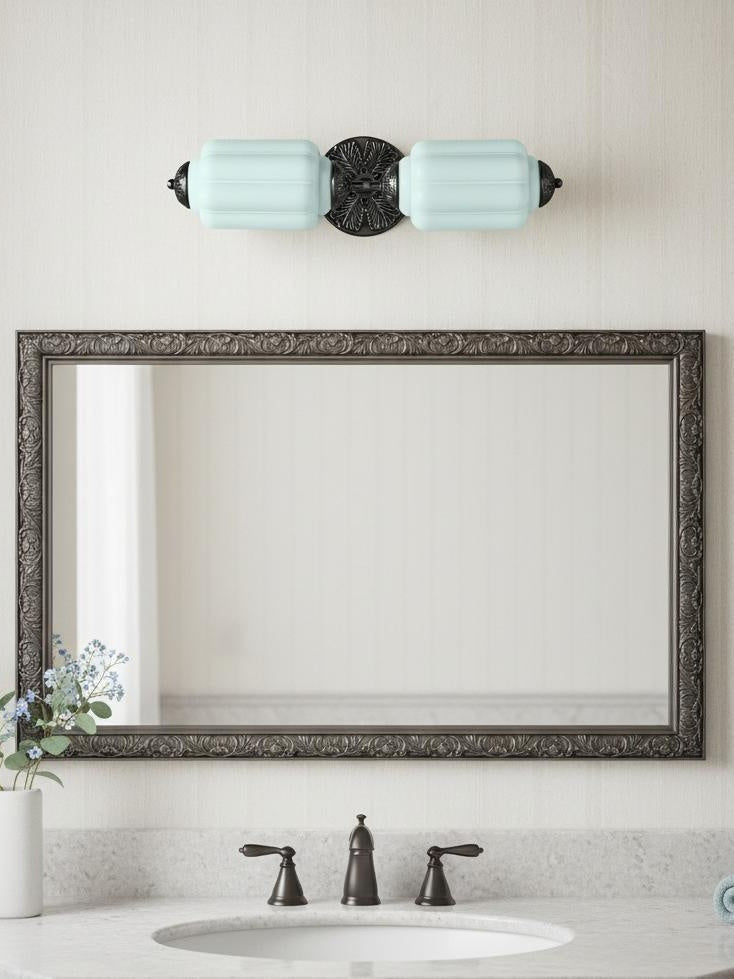 Vintage Glazen Wandlamp Horizontaal Model Eloise Lichtbron voor Woonkamer en Gang | Sansoti