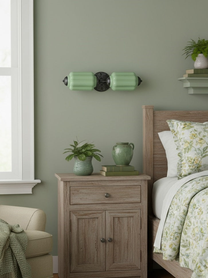 Vintage Glazen Wandlamp Horizontaal Model Eloise Lichtbron voor Woonkamer en Gang | Sansoti