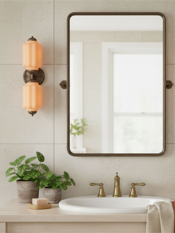 Vintage Glazen Wandlamp Horizontaal Model Eloise Lichtbron voor Woonkamer en Gang | Sansoti