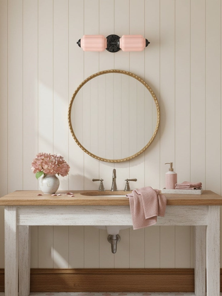 Vintage Glazen Wandlamp Horizontaal Model Eloise Lichtbron voor Woonkamer en Gang | Sansoti