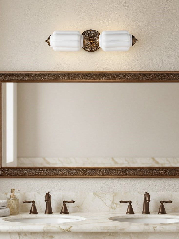 Vintage Glazen Wandlamp Horizontaal Model Eloise Lichtbron voor Woonkamer en Gang | Sansoti