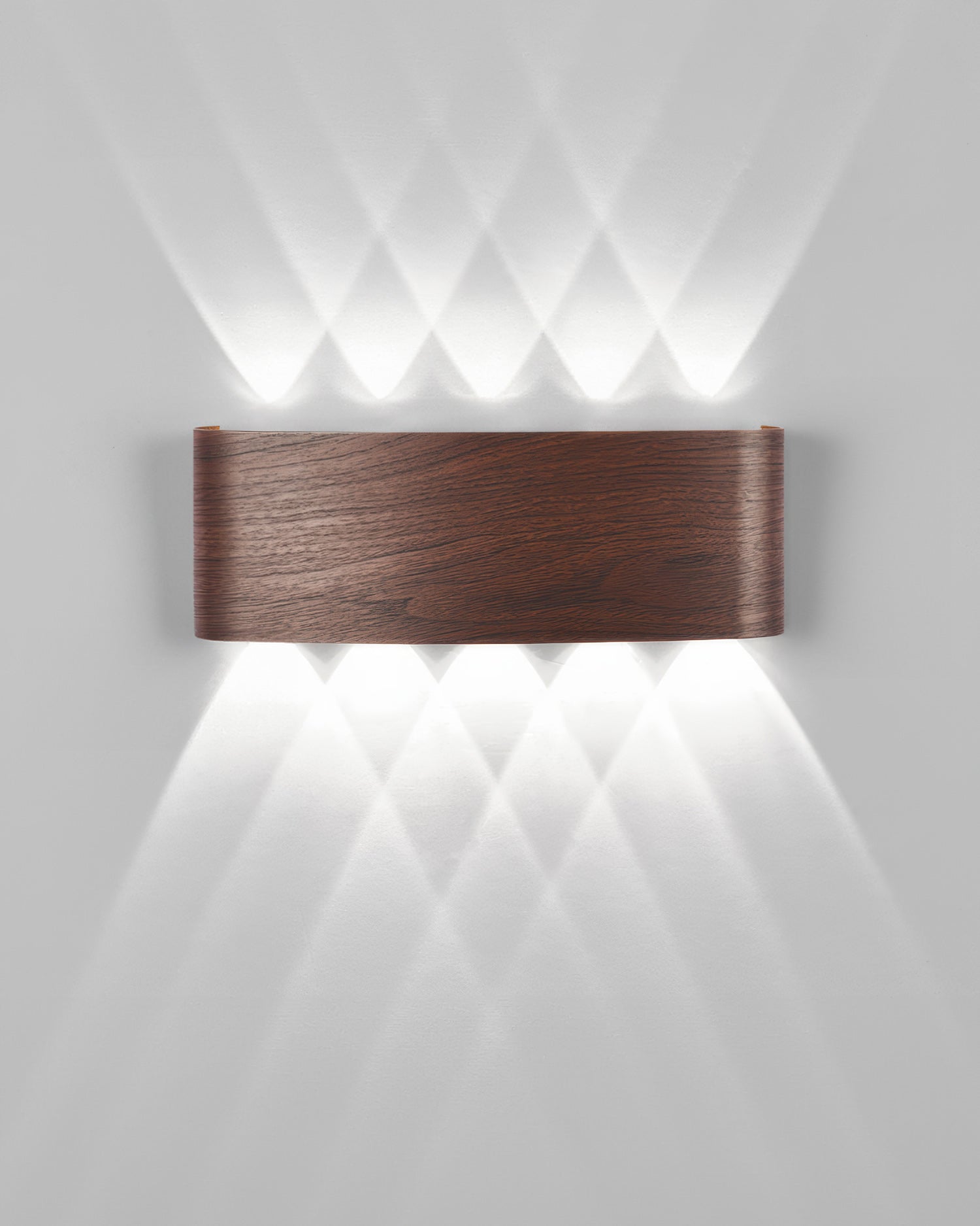 Wandlamp LED houtlook 10W warm wit 3000K binnen buiten IP65 wandverlichting modern design | Sansoti