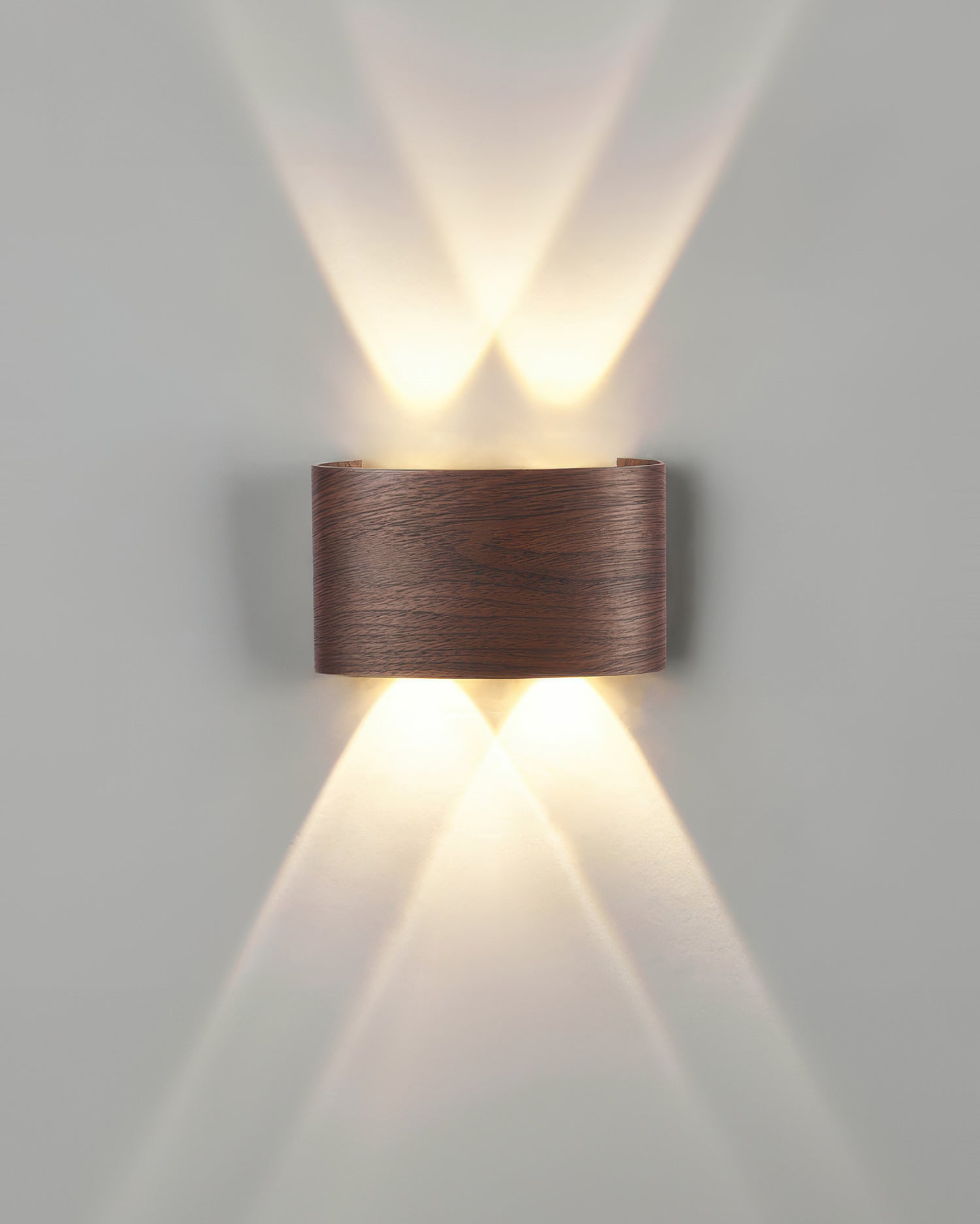 Wandlamp LED houtlook 10W warm wit 3000K binnen buiten IP65 wandverlichting modern design | Sansoti