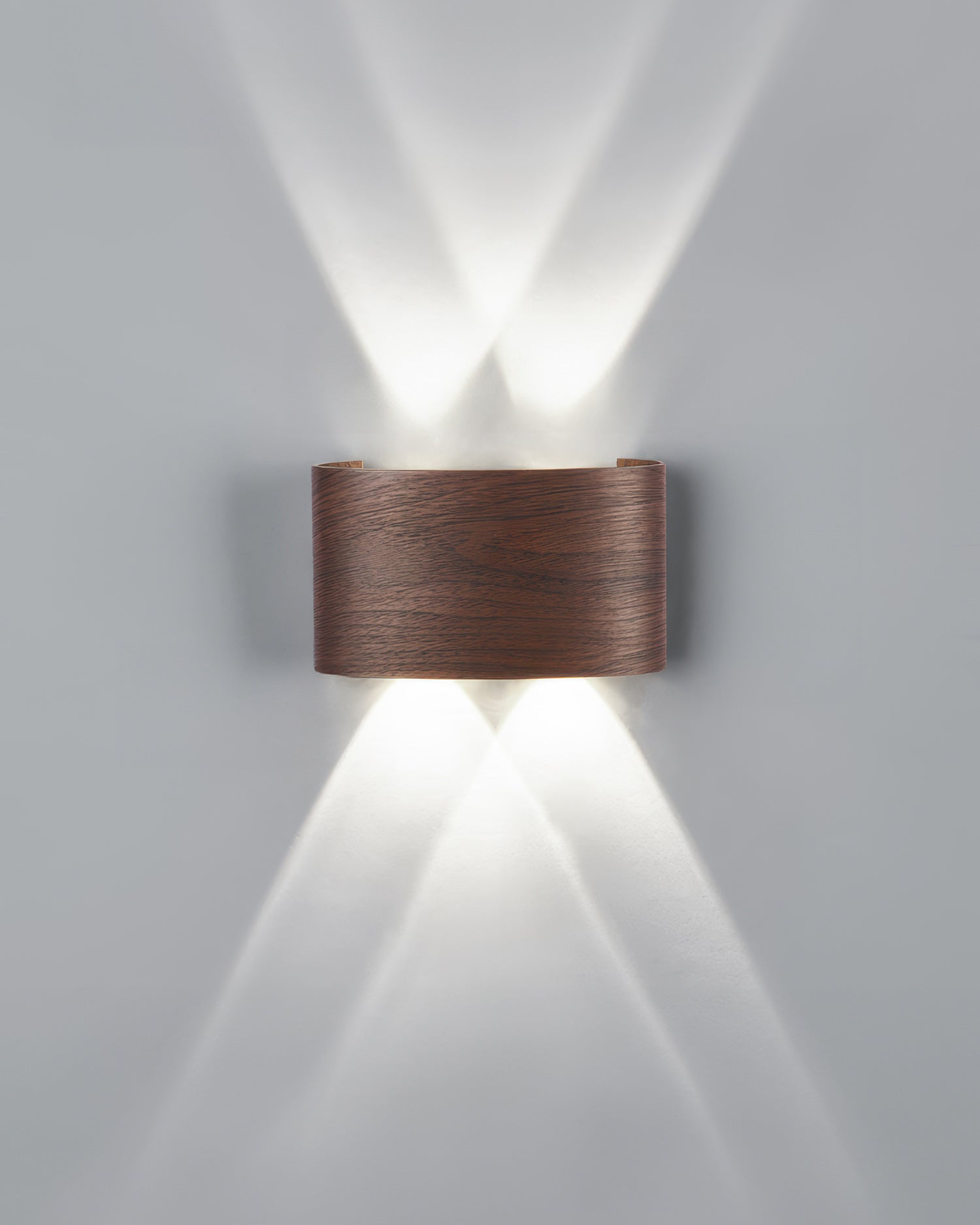 Wandlamp LED houtlook 10W warm wit 3000K binnen buiten IP65 wandverlichting modern design | Sansoti