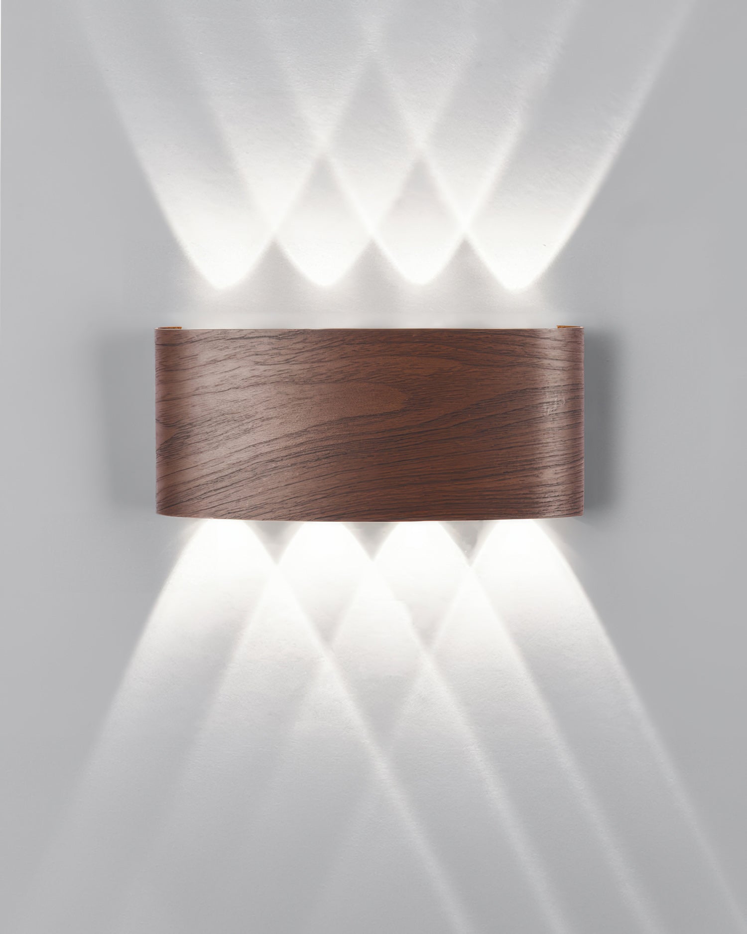 Wandlamp LED houtlook 10W warm wit 3000K binnen buiten IP65 wandverlichting modern design | Sansoti