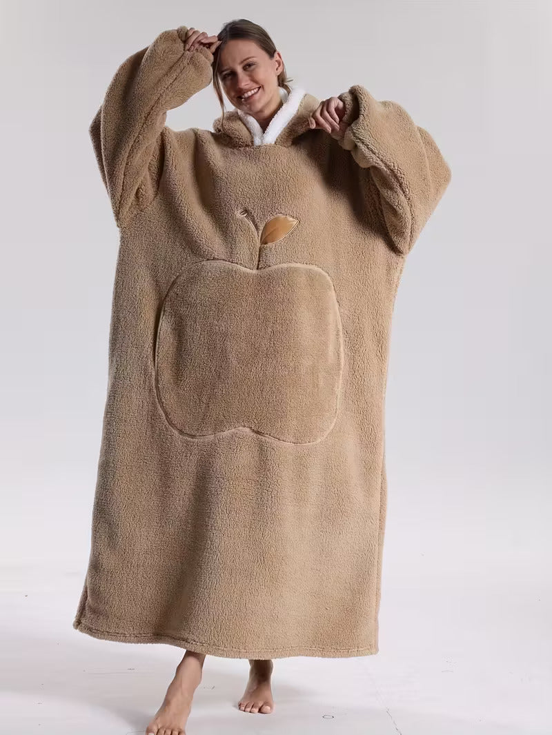 Draagbare Hoodie Deken met Mouwen en Capuchon Warm Fleece voor Bank Bed TV Kijken Luieren Ontspannen | Sansoti