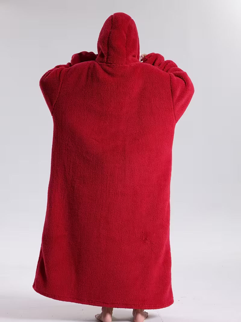 Draagbare Hoodie Deken met Mouwen en Capuchon Warm Fleece voor Bank Bed TV Kijken Luieren Ontspannen | Sansoti