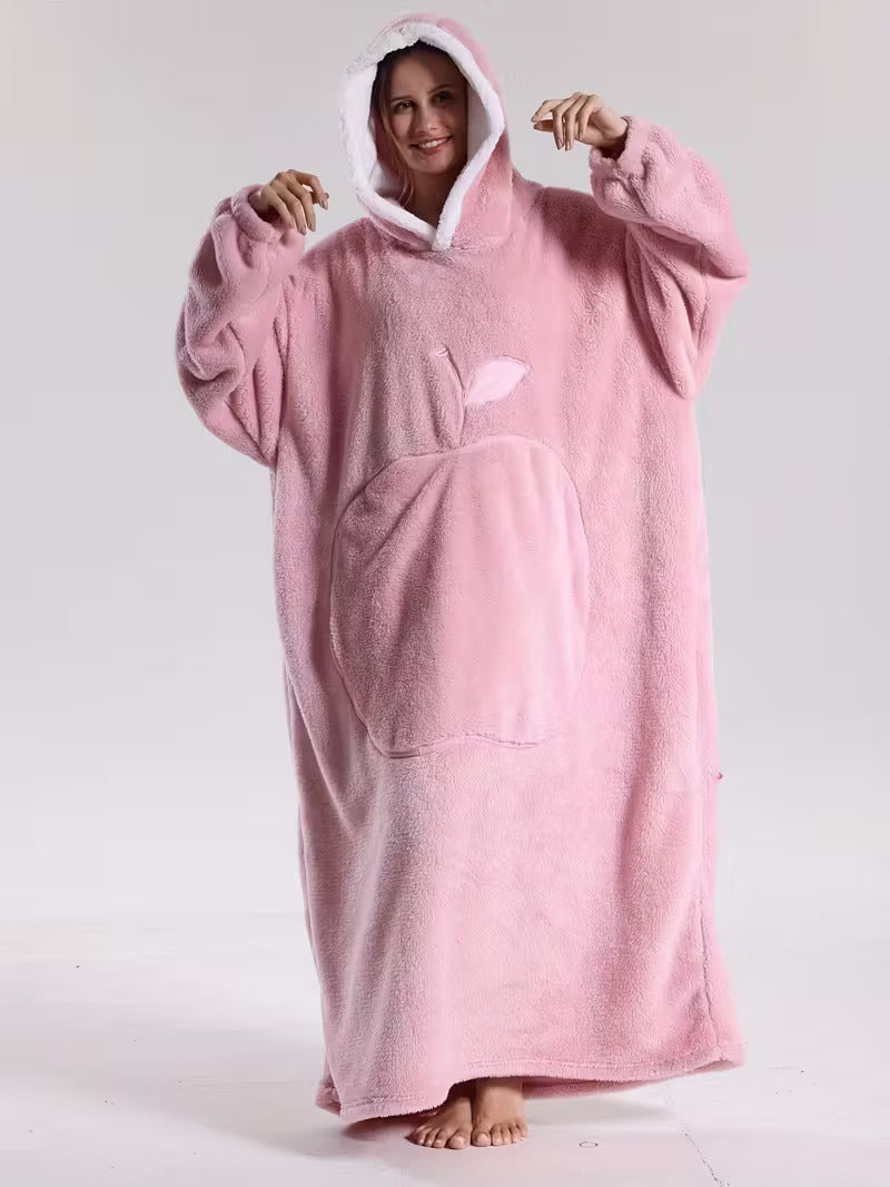 Draagbare Hoodie Deken met Mouwen en Capuchon Warm Fleece voor Bank Bed TV Kijken Luieren Ontspannen | Sansoti