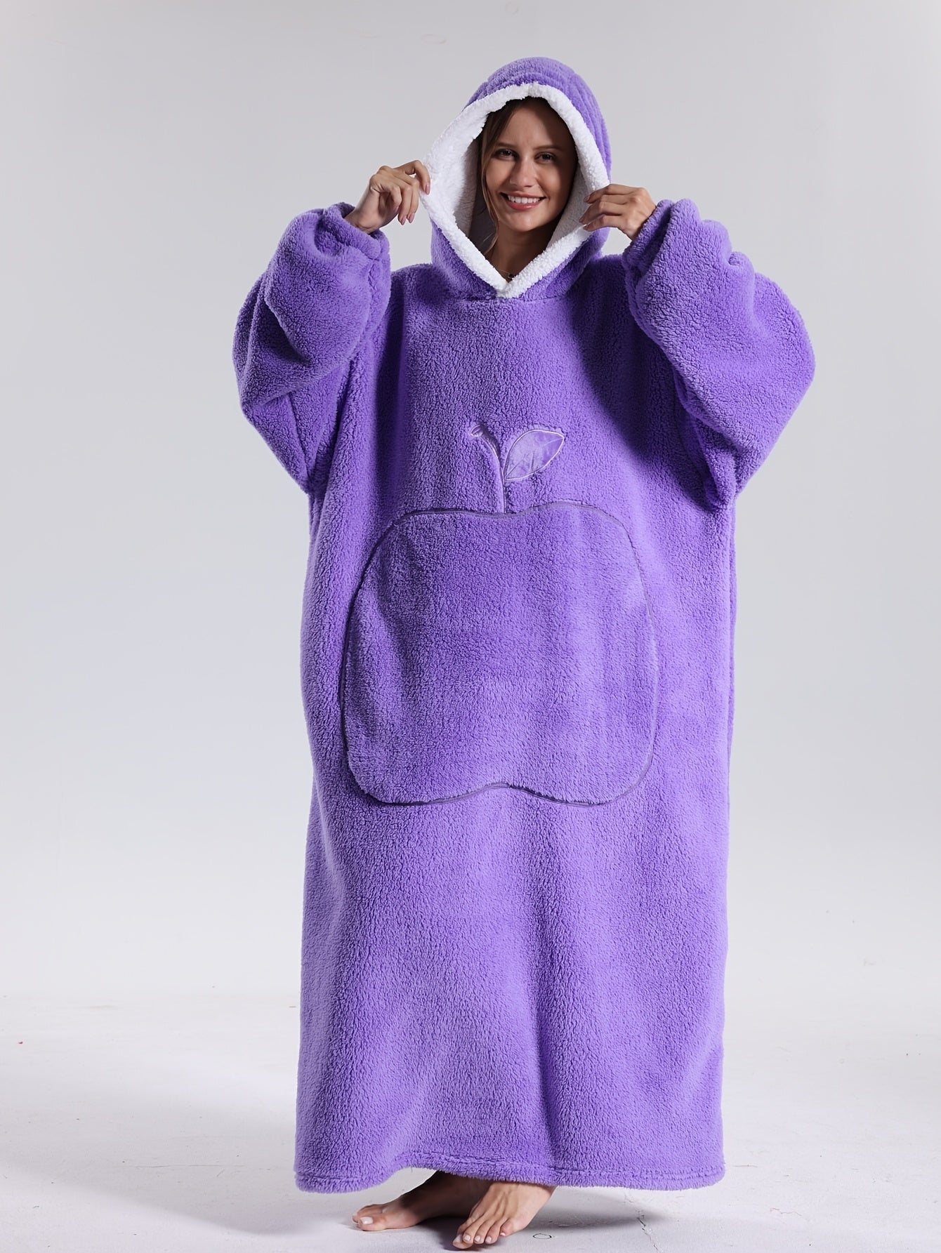Draagbare Hoodie Deken met Mouwen en Capuchon Warm Fleece voor Bank Bed TV Kijken Luieren Ontspannen | Sansoti