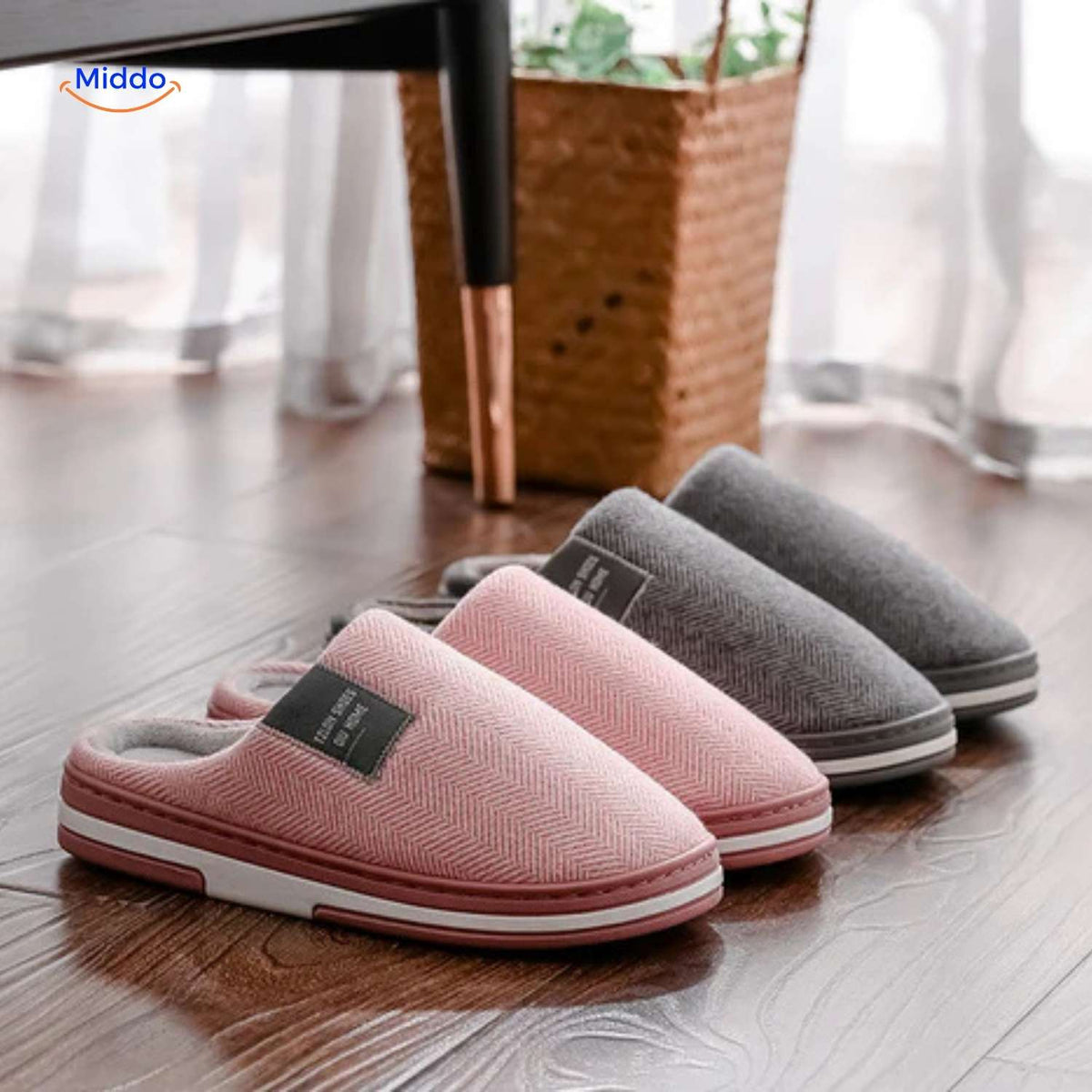 Huispantoffels met Warme Voering en Antislip Zool voor Comfortabel Binnenshoeisel Dames Heren Winter | Sansoti