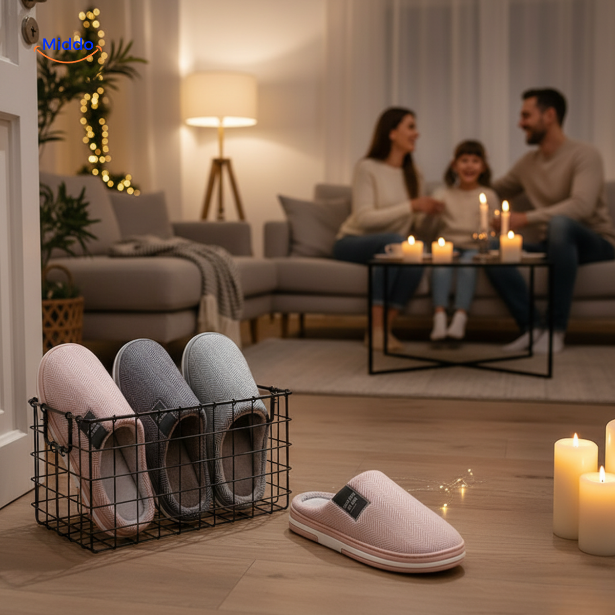 Huispantoffels met Warme Voering en Antislip Zool voor Comfortabel Binnenshoeisel Dames Heren Winter | Sansoti