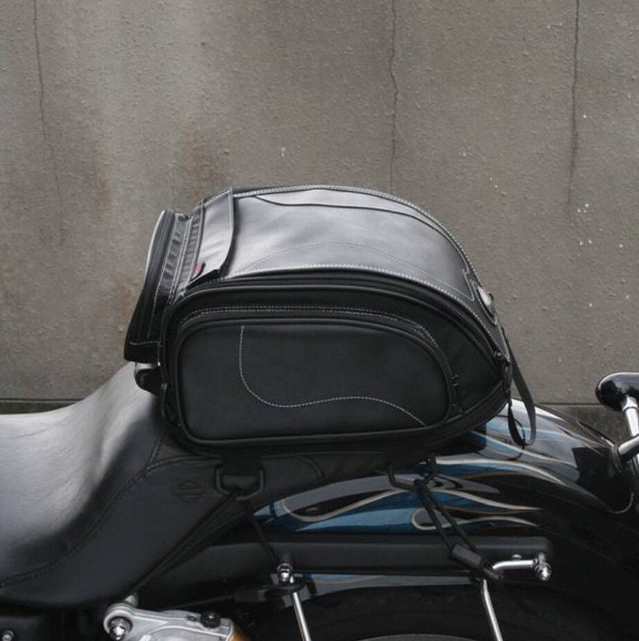 Motortas Opvouwbaar Waterbestendig PU-Leer Zwart Rood Multifunctioneel | Sansoti