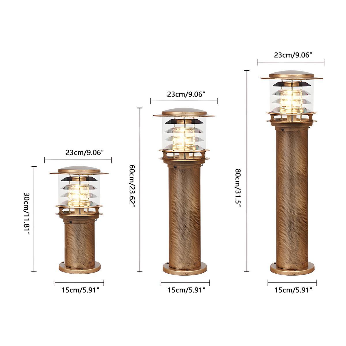 Moderne Waterdichte Buitenlamp Paal Cilinder Led Tuinverlichting IP65 Voor Oprit Pad En Terras | Sansoti