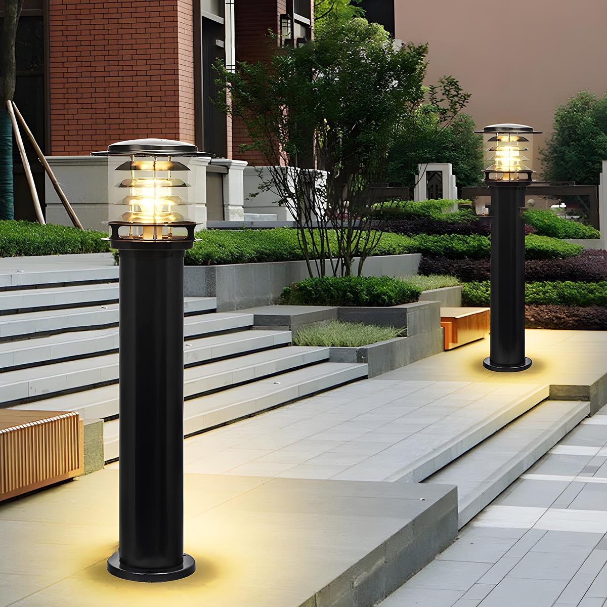 Moderne Waterdichte Buitenlamp Paal Cilinder Led Tuinverlichting IP65 Voor Oprit Pad En Terras | Sansoti