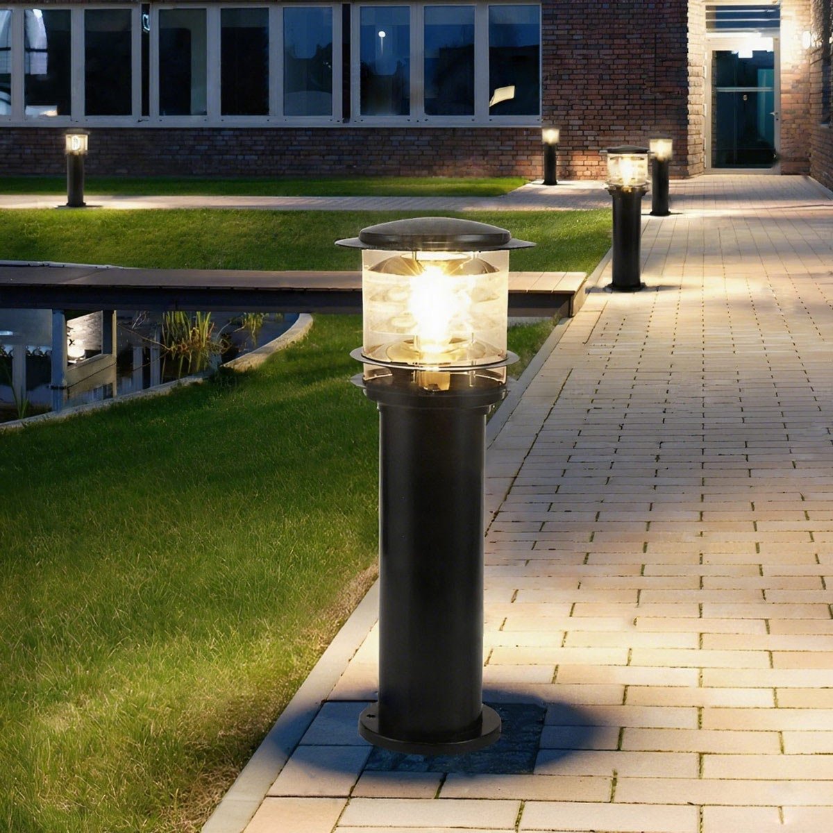 Moderne Waterdichte Buitenlamp Paal Cilinder Led Tuinverlichting IP65 Voor Oprit Pad En Terras | Sansoti