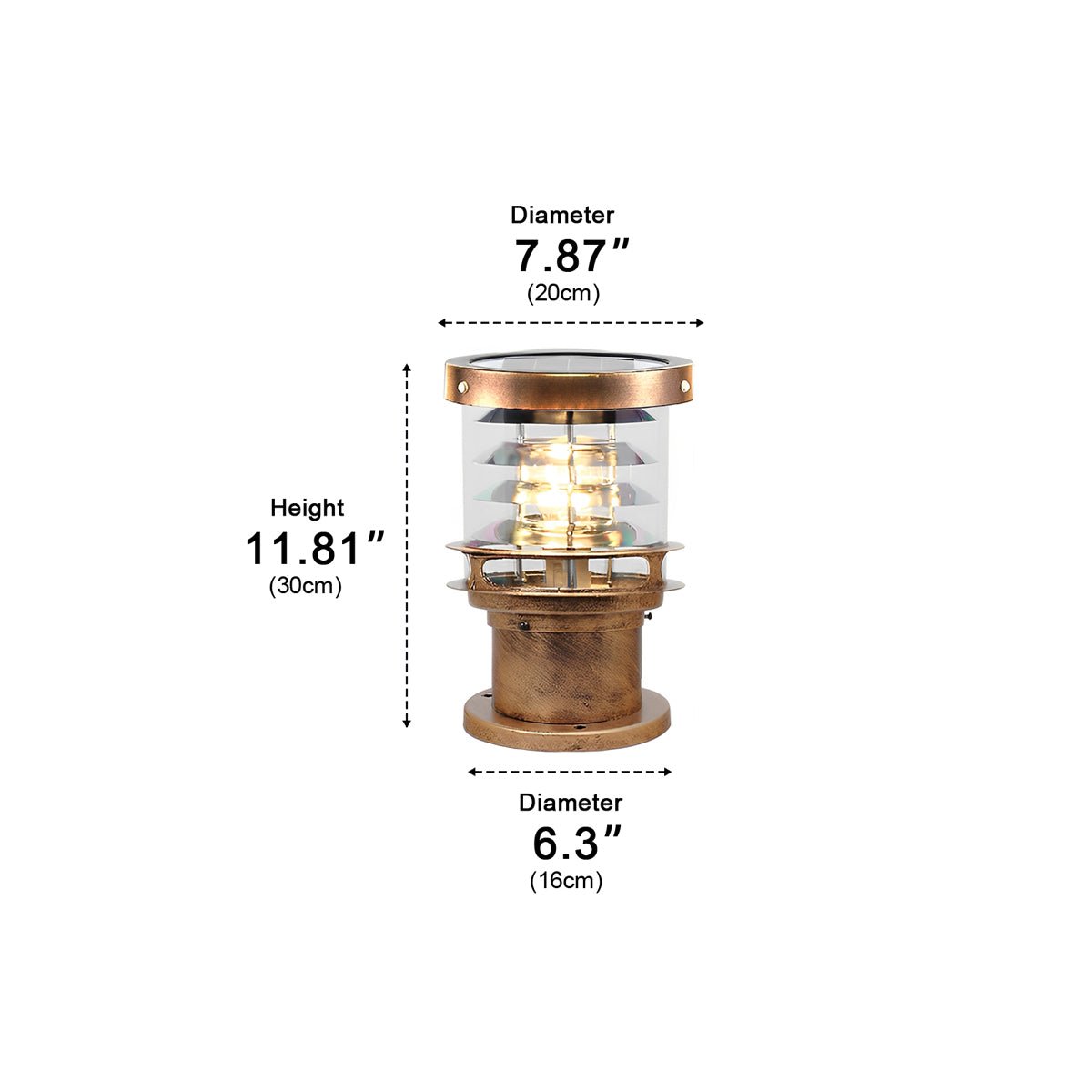 Moderne Waterdichte Buitenlamp Paal Cilinder Led Tuinverlichting IP65 Voor Oprit Pad En Terras | Sansoti
