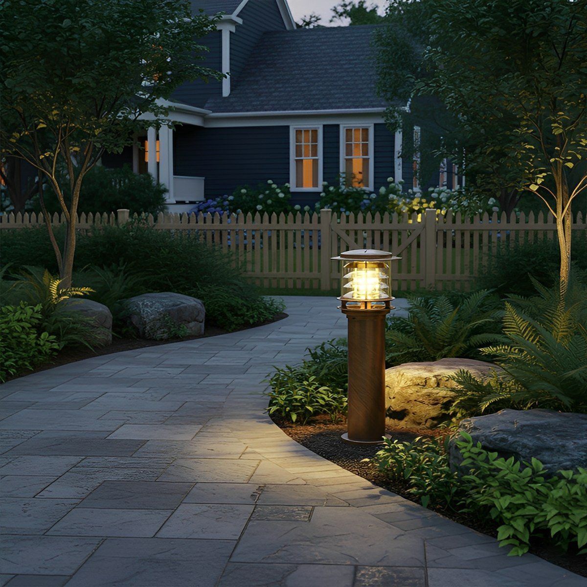 Moderne Waterdichte Buitenlamp Paal Cilinder Led Tuinverlichting IP65 Voor Oprit Pad En Terras | Sansoti