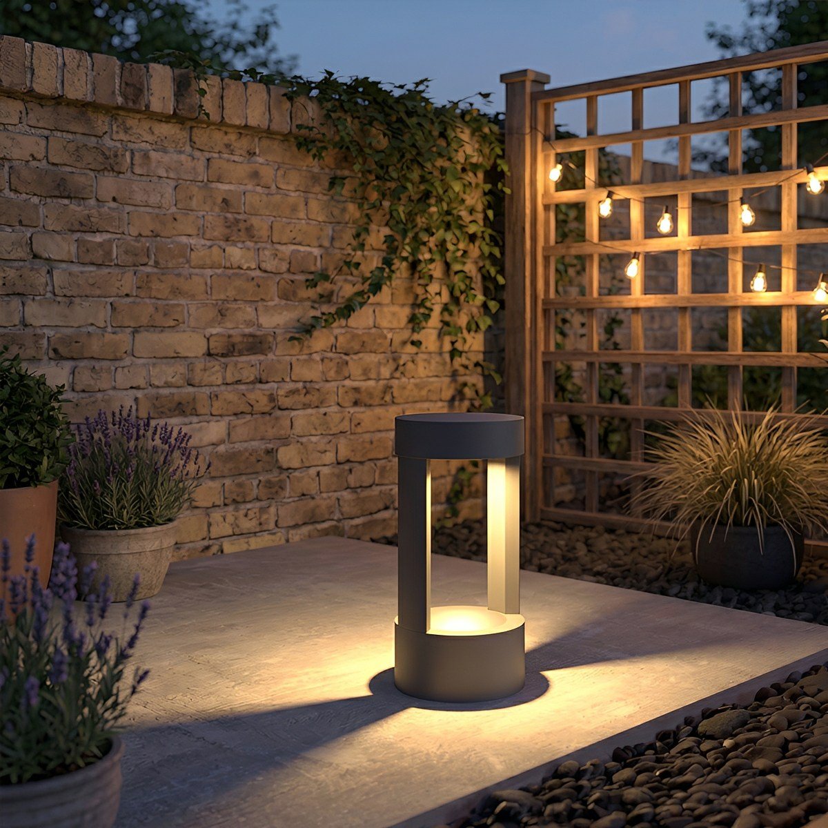 Buitenlamp Sokkellicht Aluminium Zwart IP65 Waterdicht LED 7W Warm Wit Tuin Oprit Pad Terras Tuinverlichting | Sansoti