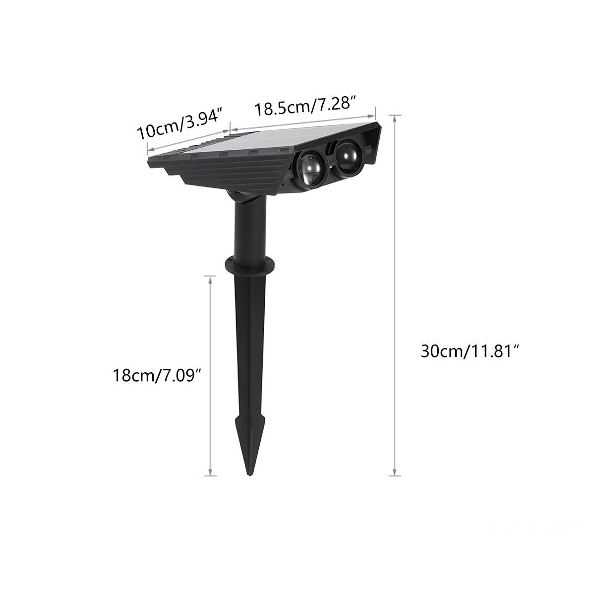 Solar LED Garden Spotlight with Adjustable Zoom IP65 Waterproof for Lawn, Garden, Patio and Outdoor Lighting | Sansoti