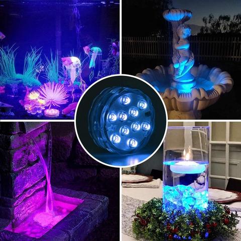 Onderwater LED Lamp IP68 Waterdicht met Afstandsbediening 16 Kleuren voor Zwembad Vijver Fontein Aquarium | Sansoti