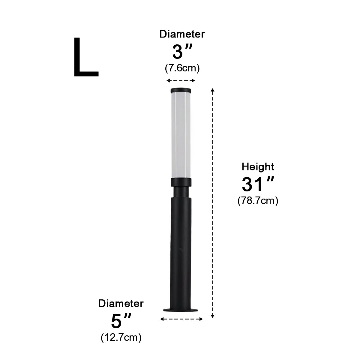 Gartenpfosten Lampe Aluminium Schwarz 6W IP55 Gartenweg Beleuchtung Stehende Außenlampe Sockel Pfostenbeleuchtung Einfahrt Innenhof | Restfield