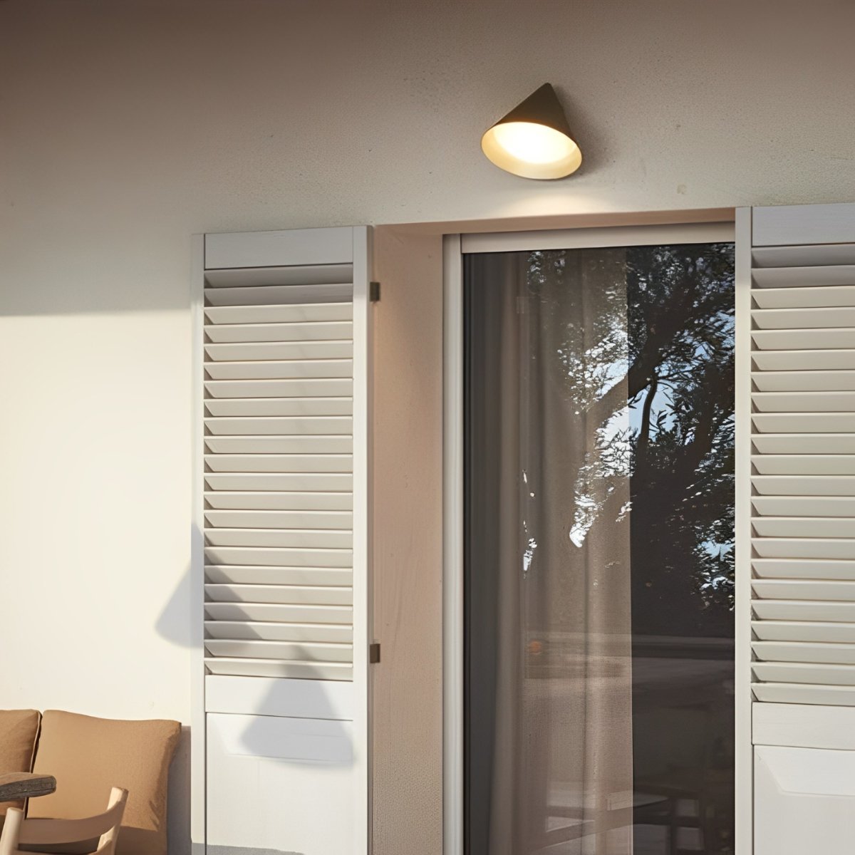 Außenwandleuchte LED Wasserdicht Glockenform Metall Acryl 3000K IP54 Anthrazit Gold Veranda Haustür Außenbeleuchtung | Sansoti