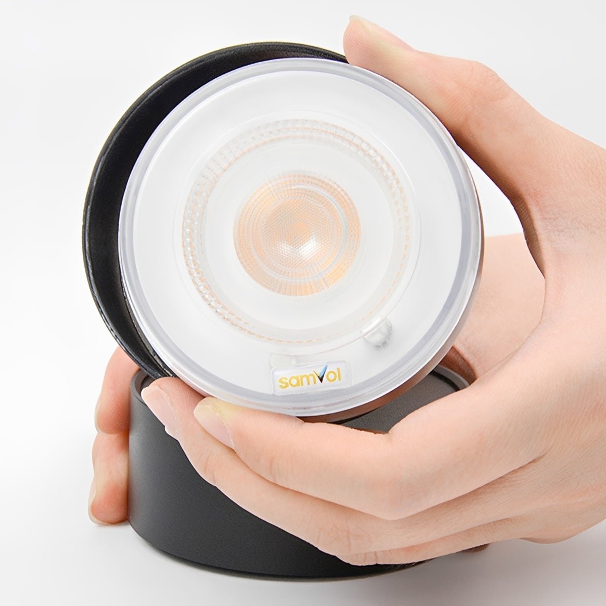 Applique murale extérieure LED réglable ronde noire étanche IP65, éclairage pour véranda, jardin et terrasse, orientable à 360° | Sansoti