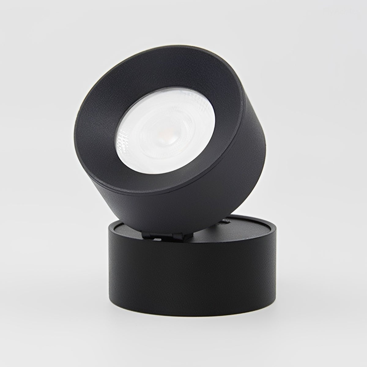 Applique murale extérieure LED réglable ronde noire étanche IP65, éclairage pour véranda, jardin et terrasse, orientable à 360° | Sansoti