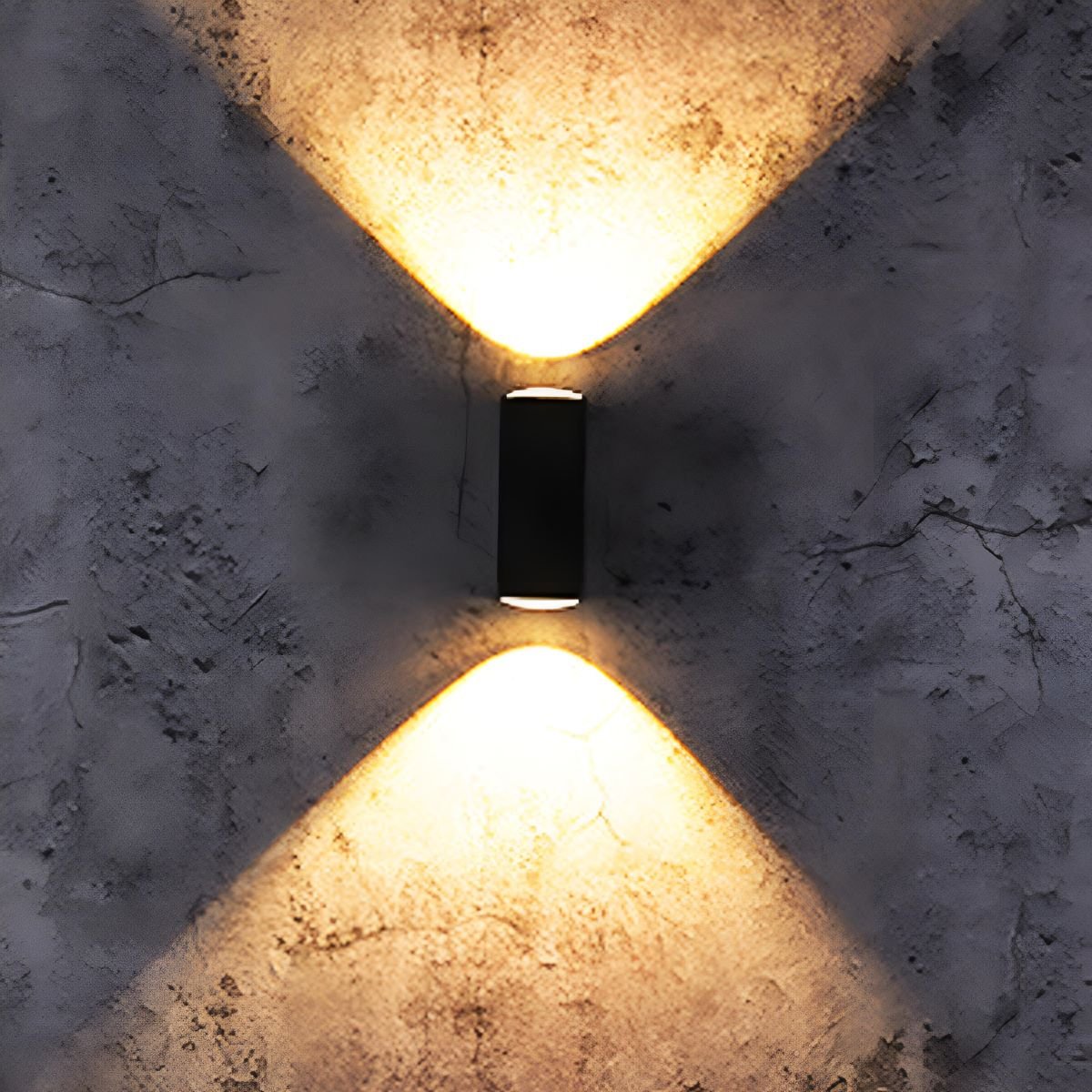 Außenwandleuchte LED Up Down Aluminium Schwarz IP65 Fassade Terrasse Veranda Warmweiß 3000K Wandspot Außenbeleuchtung Modern Stimmungslicht | Restfield