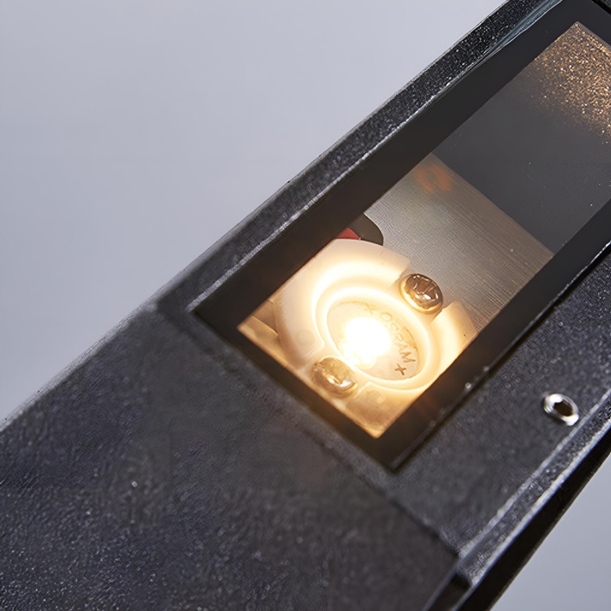 Außenwandleuchte LED Up Down Aluminium Schwarz IP65 Fassade Terrasse Veranda Warmweiß 3000K Wandspot Außenbeleuchtung Modern Stimmungslicht | Restfield