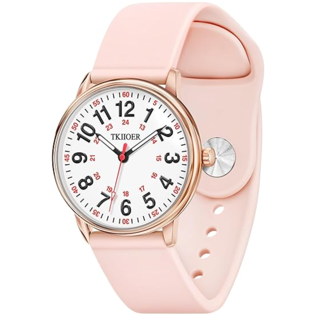 Waterdicht Verpleegkundige Horloge met Clip – 12/24-uurs Tijdweergave en Lichtgevende Wijzerplaat | Sansoti