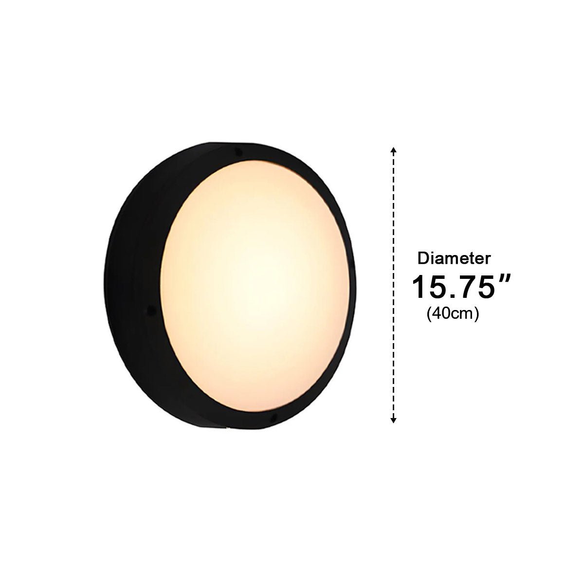 LED Outdoor Round Wall Light Waterproof IP56 Aluminum Minimalist Black White for Veranda Garden Patio | Sansoti