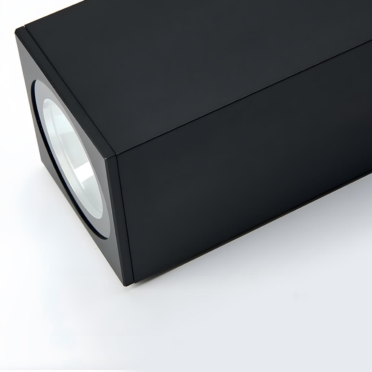 Rectangular outdoor wall light LED waterproof black aluminum outdoor lighting garden light modern facade light | Sansoti