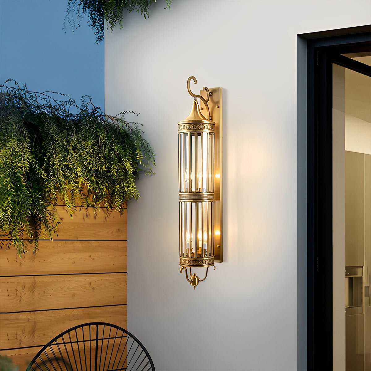 Wasserdichte Vintage-Wandleuchte für den Außenbereich mit Mid-Century-Design und warmweißem LED-Licht | Restfield