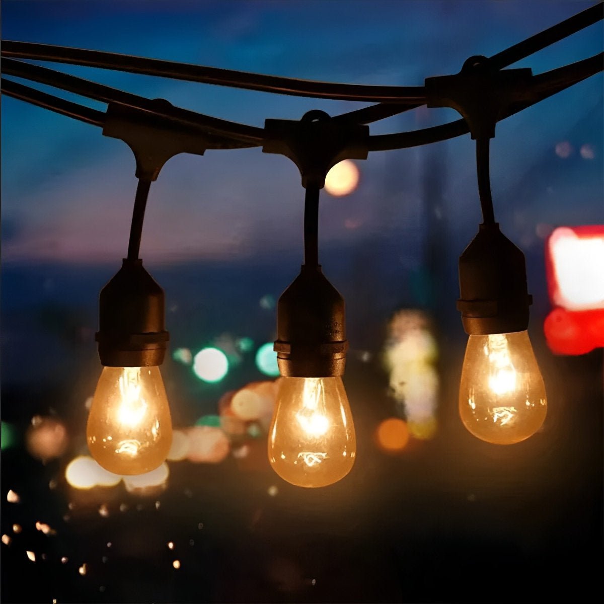 Guirlande lumineuse LED extérieure étanche, 10-30 ampoules, éclairage d’ambiance rétro pour jardin, terrasse et balcon, IP55, intensité réglable, éclairage de fête | Sansoti