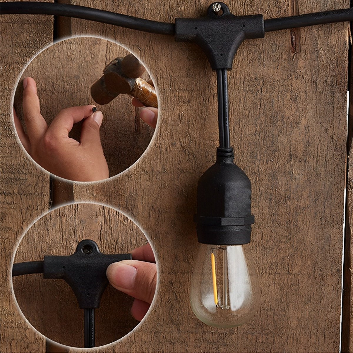 Guirlande lumineuse LED extérieure étanche, 10-30 ampoules, éclairage d’ambiance rétro pour jardin, terrasse et balcon, IP55, intensité réglable, éclairage de fête | Sansoti