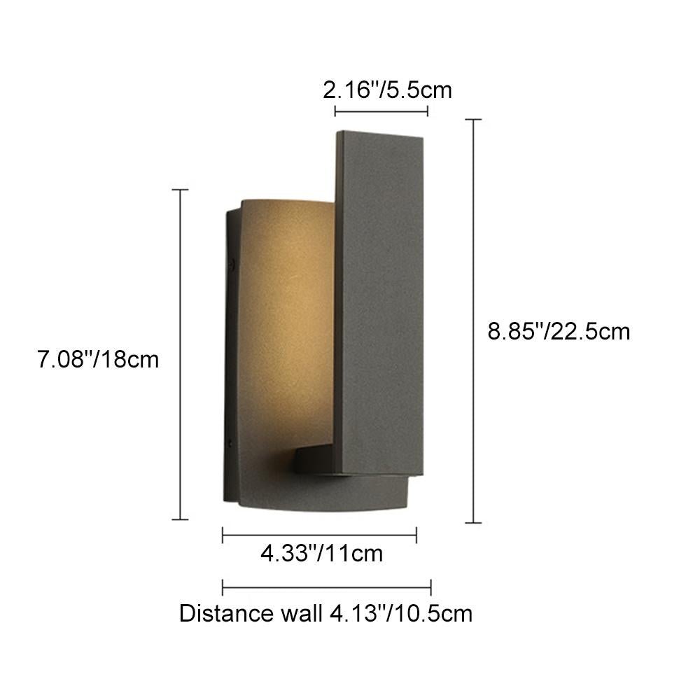 Außenwandleuchte LED Aluminium Schwarz Rechteck IP54 Fassade Haustür Terrasse 8W 12W Warmweiß 3000K Wandleuchte Außen Modern Minimalistisch | Restfield