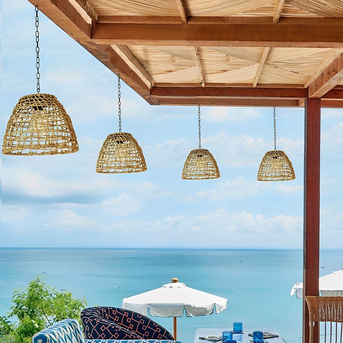 Hanging Outdoor Solar Lantern, Bell-Shaped, Waterproof IP44 LED Garden Lighting for Patio, Veranda, and Garden | Sansoti
