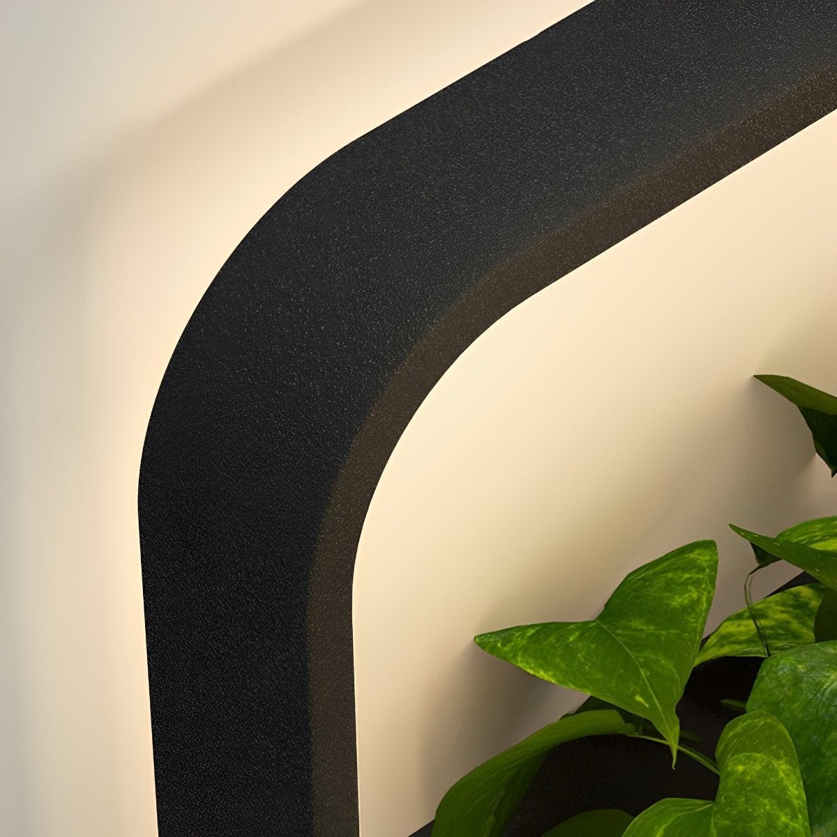Outdoor Wall Light with Integrated Planter Solar-Powered LED Black Waterproof Garden Lighting Patio | Sansoti