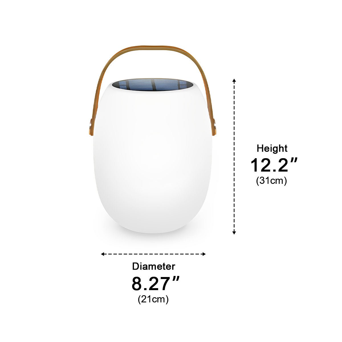 Tafellamp Buiten Draagbaar Solar LED Wit Tuin Terras PE Hengsel Warmwit 3000K Oplaadbaar Lantaarn Sfeerverlichting Camping Balkon | Sansoti