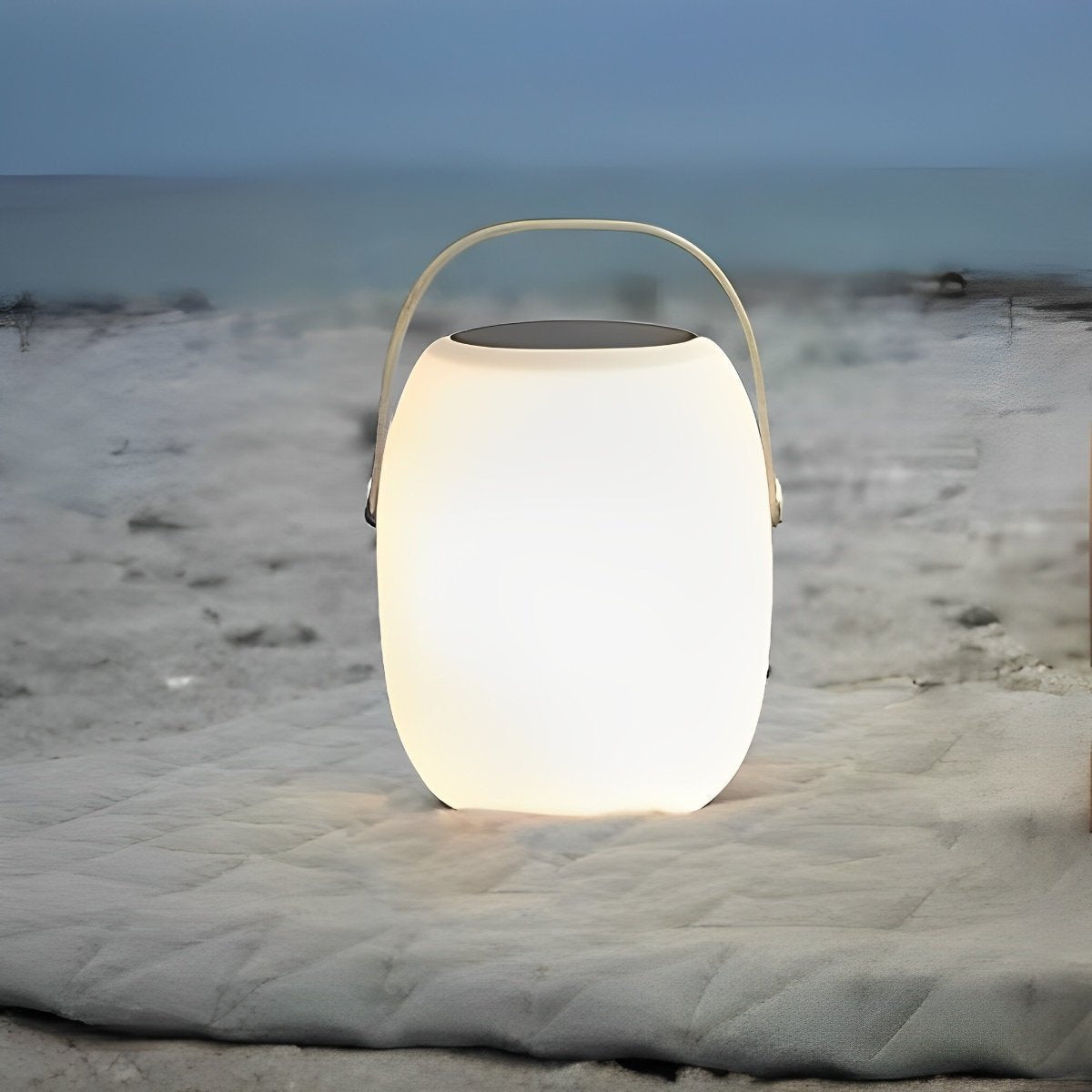 Tafellamp Buiten Draagbaar Solar LED Wit Tuin Terras PE Hengsel Warmwit 3000K Oplaadbaar Lantaarn Sfeerverlichting Camping Balkon | Sansoti