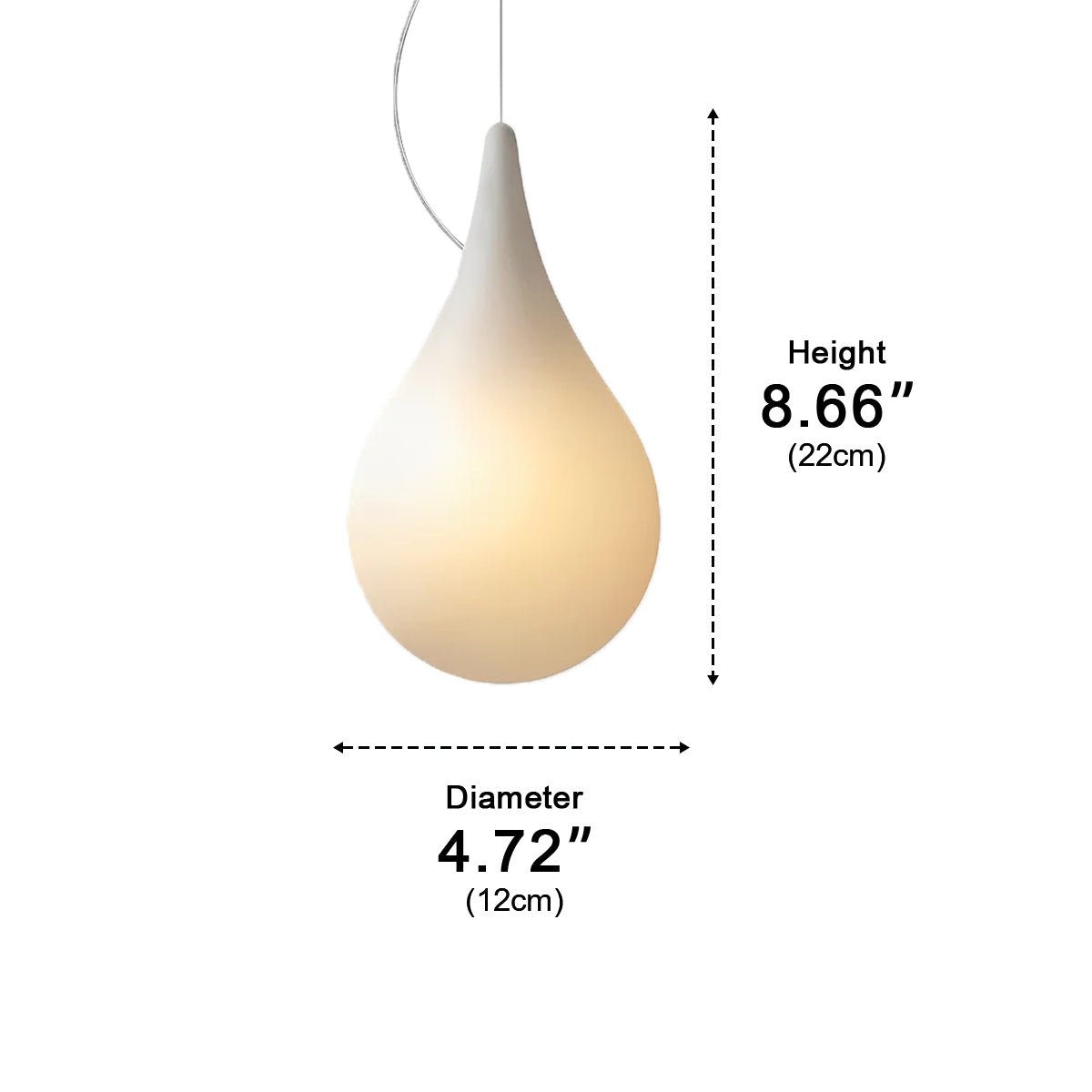 Buitenlamp Druppel Hanglamp Plastic Wit IP65 Tuin Terras LED Warm Wit Buiten Hangende Lamp Patio | Sansoti
