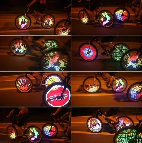 RGB Fietswiel Spaakverlichting 32 LED Patronen Zichtbaarheid Veiligheid Fietsverlichting Wielverlichting | Sansoti