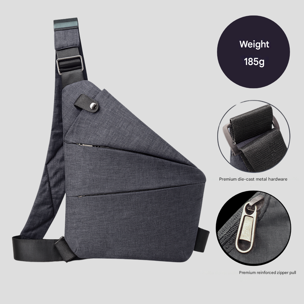 Beveiligde Crossbody Schoudertas met Verborgen Ritsen RFID Blokkering voor Dagelijks Gebruik Reizen Vrije Tijd | Sansoti