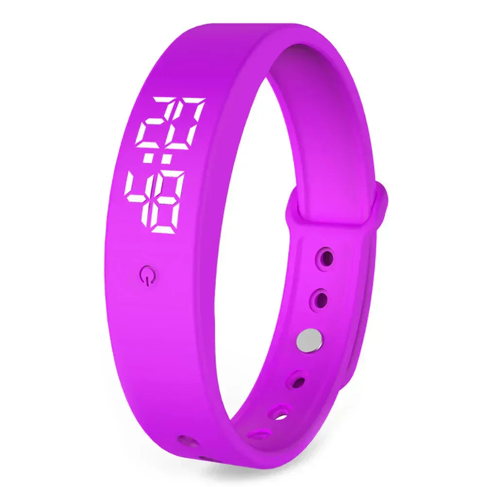 Digitaal Sporthorloge Waterdicht met Trillingsalarm Siliconen Band Temperatuurmeting LED Display Multifunctioneel | Sansoti
