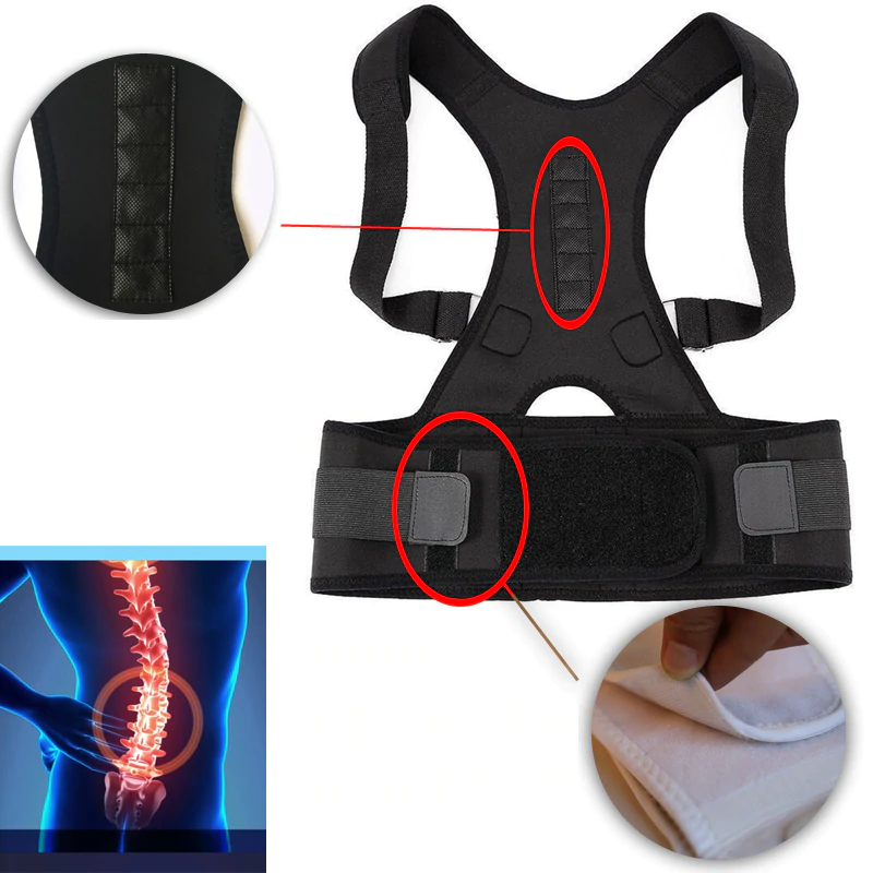 Rugondersteuning Magnetische Therapie Verstelbaar Ademend Comfortabel Houdingscorrectie Pijnverlichting | Sansoti